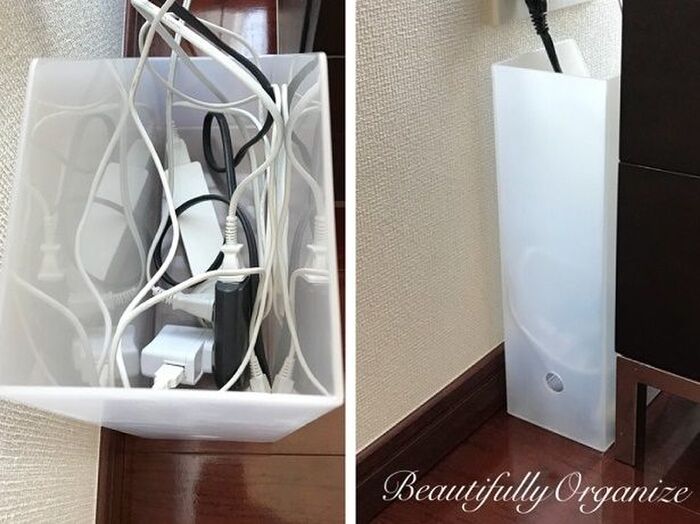 ②電源コードは上手に隠す