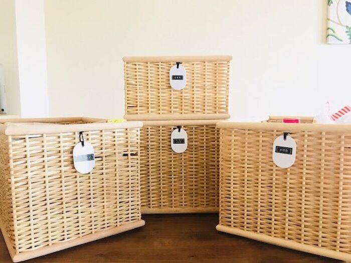 無印良品のカゴ収納と相性の良いラベル見つけた♪