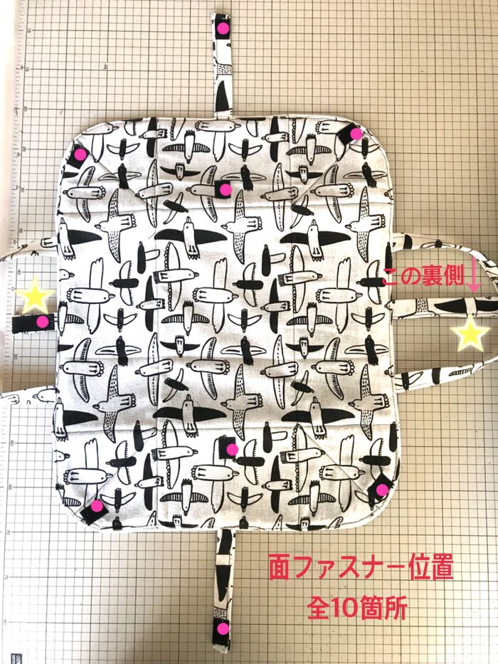 周りをグルっとミシンで縫う