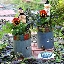 ミルク缶リメイクでハロウィン寄せ植え作り