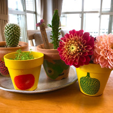 ダイソー竹製ポット×マリメッコ