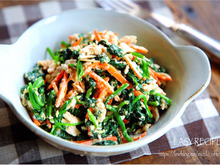 ♡5分de完成♡ツナとほうれん草のごまマヨ和え♡【#副菜#簡単#時短#サラダ】