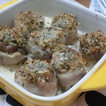 レンジとグリルで10分☆ 椎茸と豚バラのエスカルゴ風
