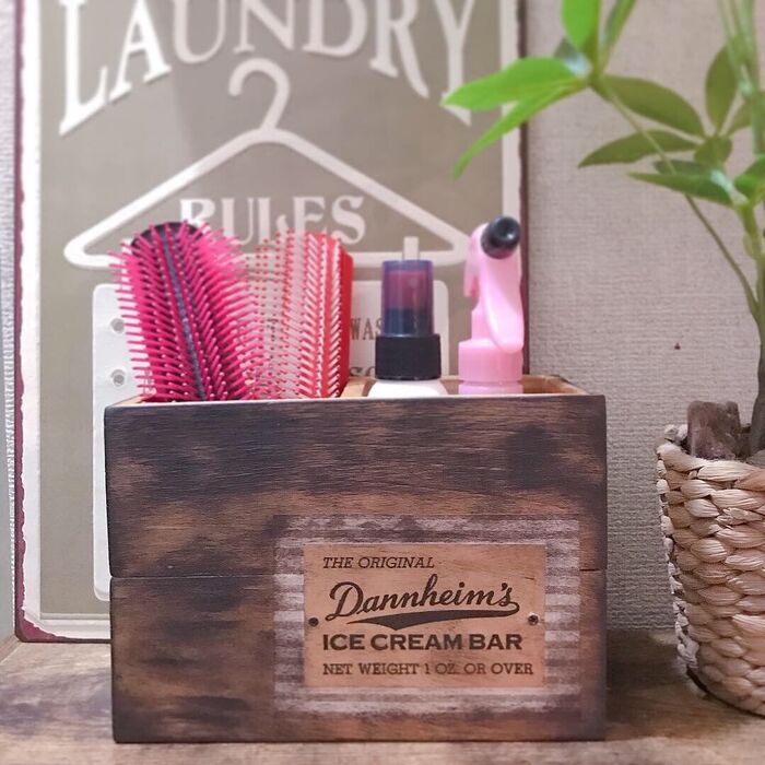 【100均DIY】200円で出来る男前な洗面所の収納BOX