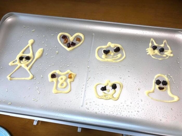 お絵描きホットケーキでおやつ♪