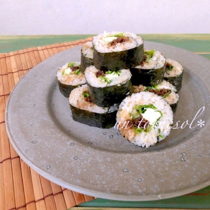 大人も子供も止まらない♪kiri クリームチーズ入りキンパ巻き