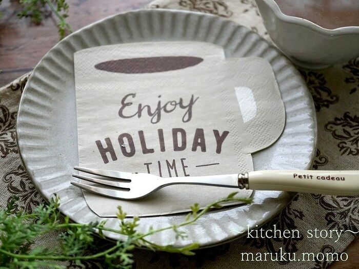 ダイソー100均★アースカラーがお洒落な『コーヒーカップの形』のペーパーナプキン