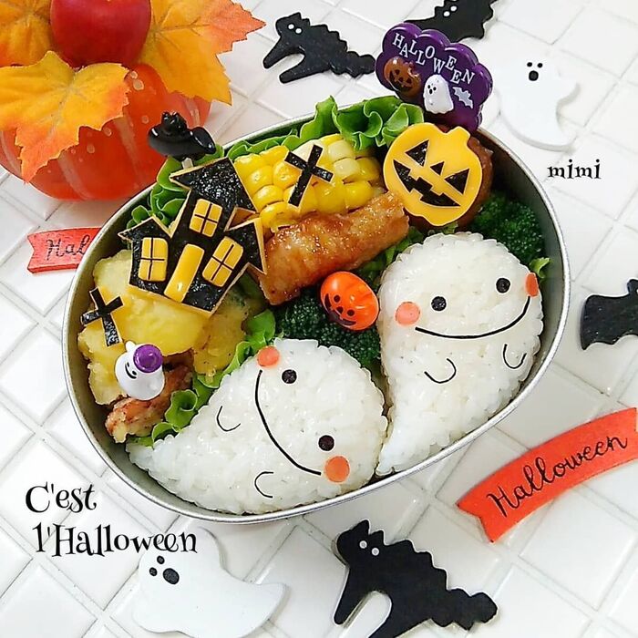 ゆるーいオバケちゃんでゆるーいハロウィン弁当