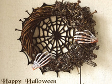 セリアで作る☆インダストリアルなハロウィン→クリスマスリース☆