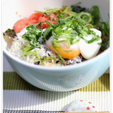 しらす納豆たらこ丼