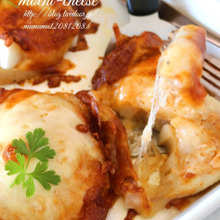 オーブンにお任せ!蓮根・餅・チーズ焼き。