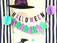 好きな色で楽しむハロウィン☆パープル×グリーンのフォトブース
