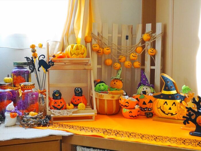 ハロウィンデコ✳2018✳今年はネコちゃんに荒らされない!が主題です