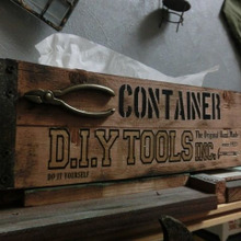 【100均すのこDIY】頭隠せず…お尻も隠せず…のティッシュ箱ケース(インダストリアルver.)