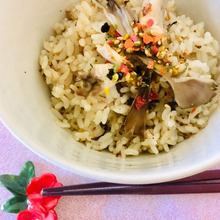 まいたけとそば茶の炊き込みご飯