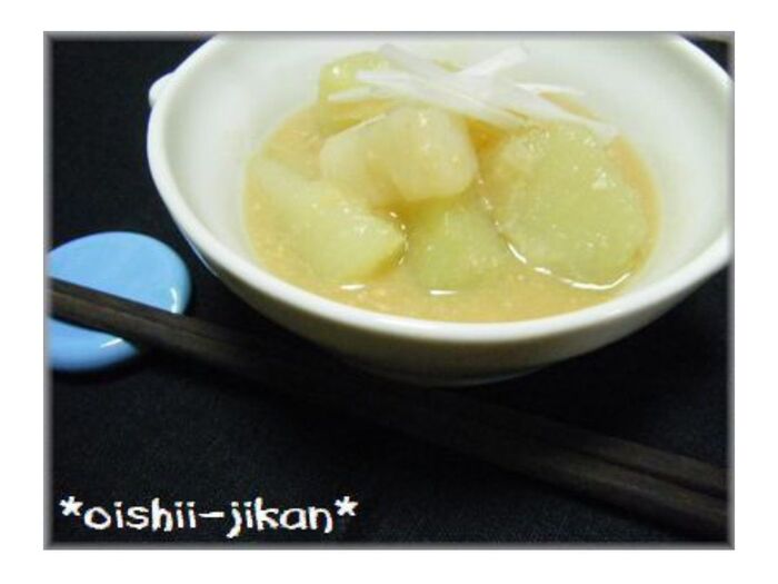 長芋とはやとうりの味噌煮