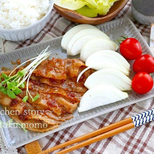 こっくりご飯が進む♪豚バラの生姜焼き★生が美味しい『スマイルボール』を包んで食べよう!