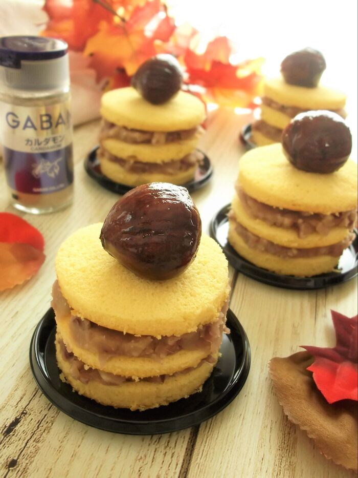 和菓子?洋菓子?な、薩摩芋と栗のネイキッドケーキ