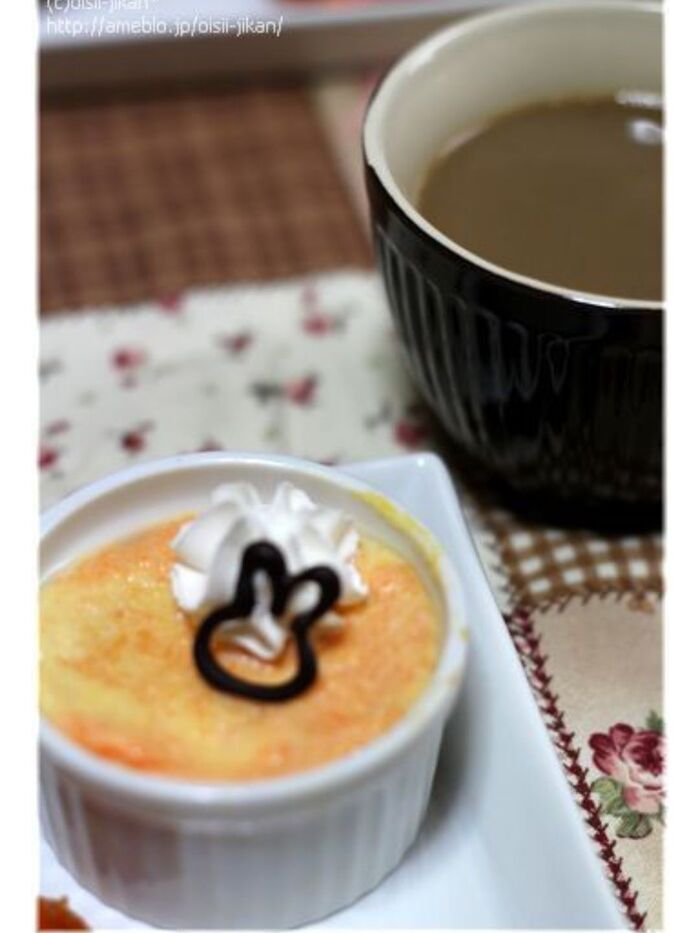 レンジで作る にんじんプリン