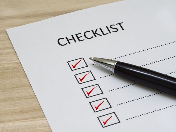 チェックリストを作りましょう