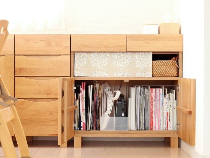 紙袋は、使いやすい場所に&量を決めて