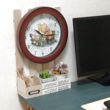 壁に穴あけたくな~い…掛け時計を卓上に。くぎなし・切らずにすのこで100均DIY
