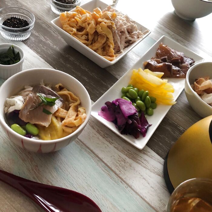 お好みでどーぞ♪バイキング式「鶏飯」で楽しく朝ごはん