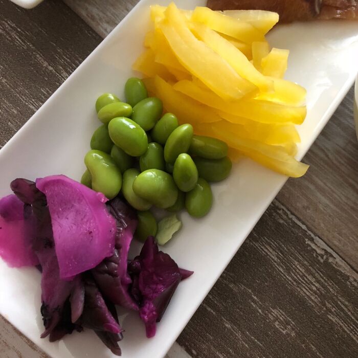 ③お漬物は小さく刻んで