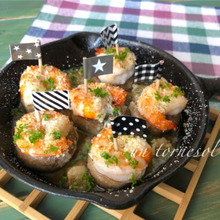 簡単おつまみで疲労回復効果に!マッシュルームとえびのパン粉焼きアヒージョ