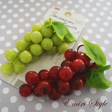 秋ワインの季節に!100均インテリアイミテーションフルーツ♪グレープ&マスカット・ハンドメイドにも