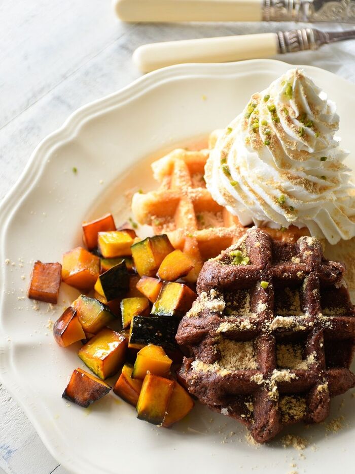 アサカシ♥たまにはあま~い朝食を♥かぼちゃとさつまいもの大学芋風【*ワンプレート *フライパン】