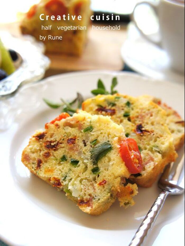 パルミジャーノ・レッジャーノ♪グルテンフリー米粉と豆乳のケークサレ