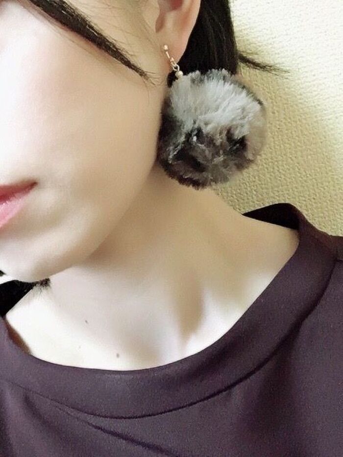 手作りアクセ♡セリアのヘアゴムをイヤリングにリメイク