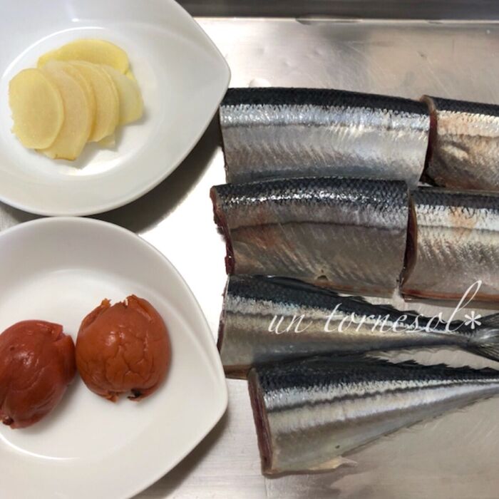 ①梅干しは果肉を潰すぐらいで!