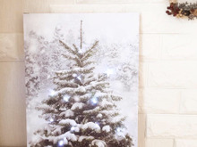 クリスマスインテリア♪セリアのタペストリーで