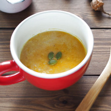 朝食に。あと1品ほしいときに。簡単プラスワン!ミキサー無しでかぼちゃポタージュ