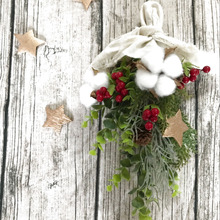 100均フェイクグリーンで★クリスマススワッグ