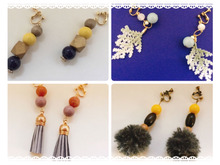 プチプラで大人かわいい♡スモーキーカラーのアクセを作ってみました