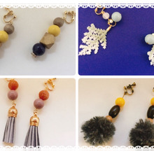 プチプラで大人かわいい♡スモーキーカラーのアクセを作ってみました