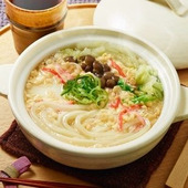 お手軽!ひとり鍋「ふわ玉鍋焼きうどん」