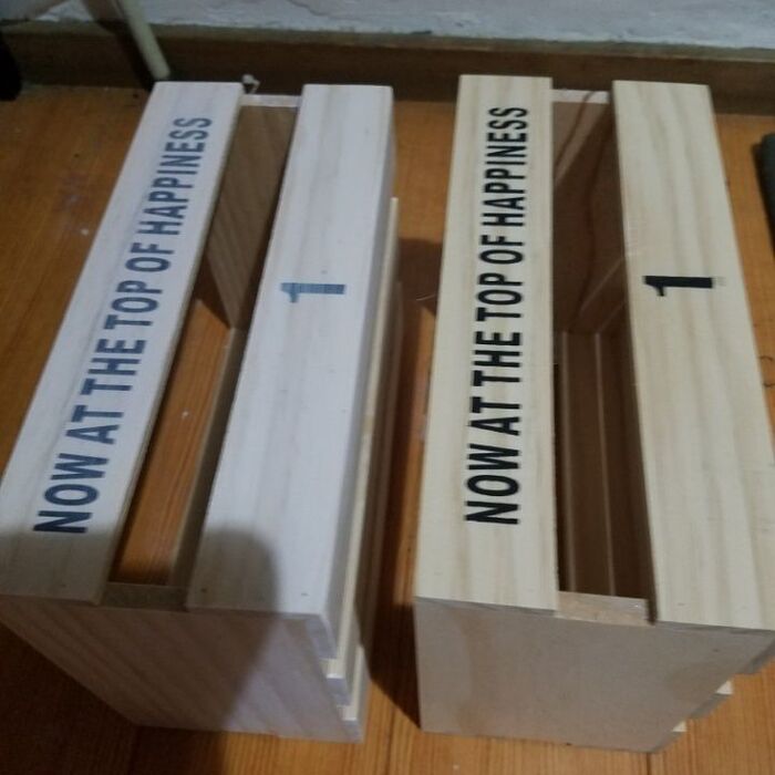 セリアの木箱で