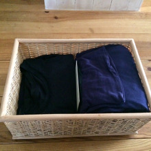 100均商品と無印かごでヒートテックをざっくり収納