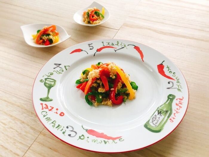 美容と健康をサポート!雑穀レシピ♪【パプリカの彩きんぴら】