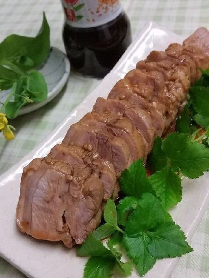 材料2つ☆ レンジでしみうま~♪ ドレッシングで豚バラチャーシュー