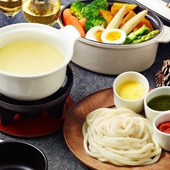 お手軽!ひとり鍋「チーズフォンデュうどん」