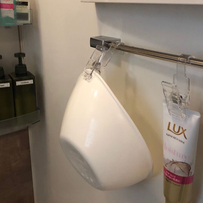 使いたい箇所分のクリップを用意します。まず1箇所目〜 浴室です♪