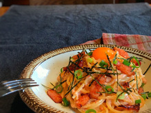 おうちで作れる感動レシピ★究極のカフェパスタ★明太子カルボナーラ