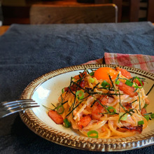 おうちで作れる感動レシピ★究極のカフェパスタ★明太子カルボナーラ