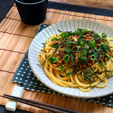 ボウルで簡単★混ぜるだけ★絶品!納豆クリームパスタ