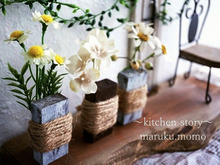 1つ40円で作れる!麻紐で巻くだけ?シャビーなフェイクグリーン